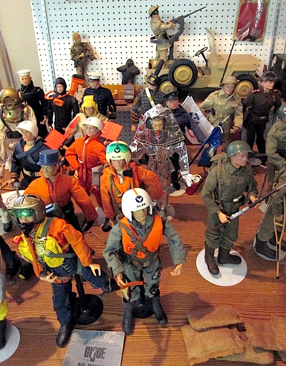 Kidd's vintage GIjOEs are not boxed or locked-up in fancy display cases. Rather, they're simply out, about, and enjoying their freedom throughout his house. (Photo: Douglas Kidd)